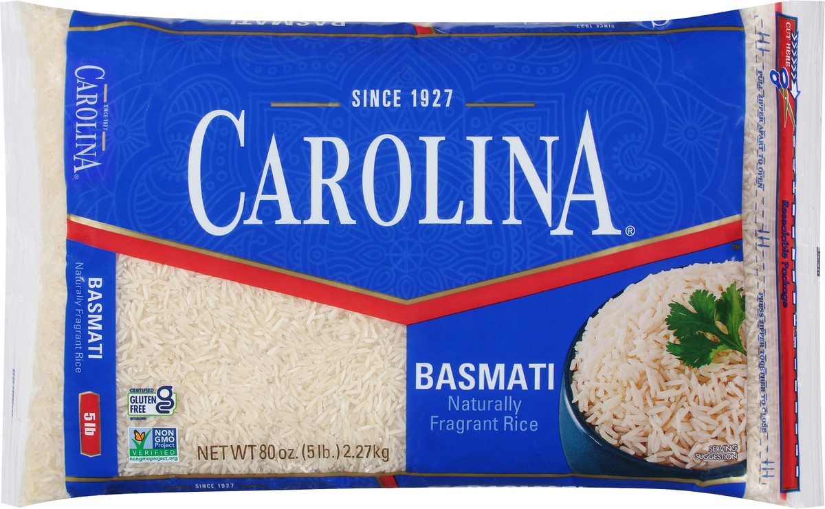 slide 4 of 6, Carolina Rice, Basmati, 80 oz