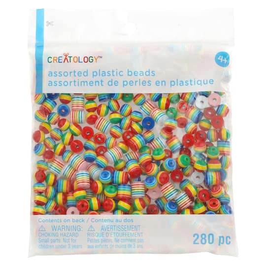 slide 1 of 3, Mixed Rainbow Craft Beads By Creatology, 280ct., 280 ct