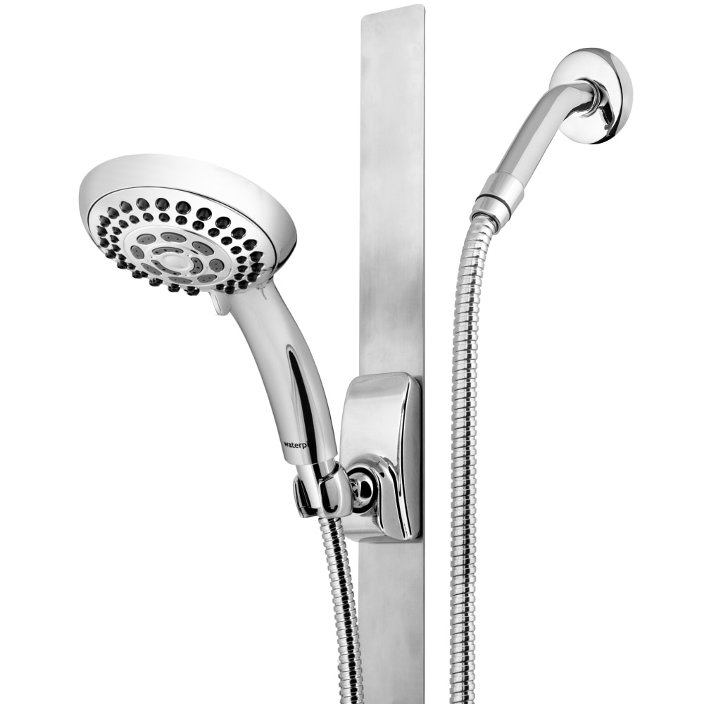 slide 1 of 1, Waterpik Magnetic Slide Strip Handheld Chrome Shower Head - Silver, 4 in