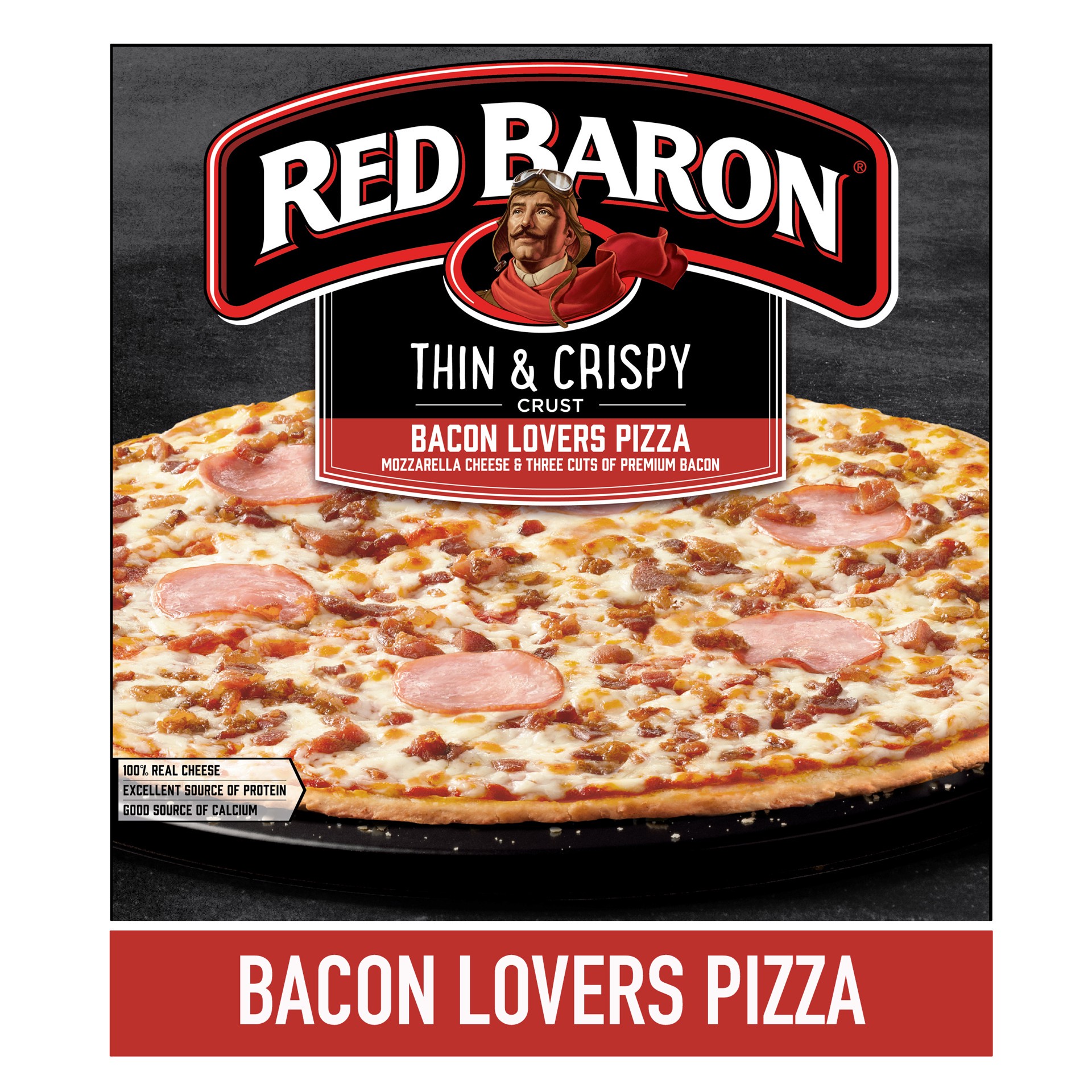 slide 4 of 5, Red Baron Thin & Crispy Crust Bacon Lovers Pizza 15.39 oz, 15.39 oz
