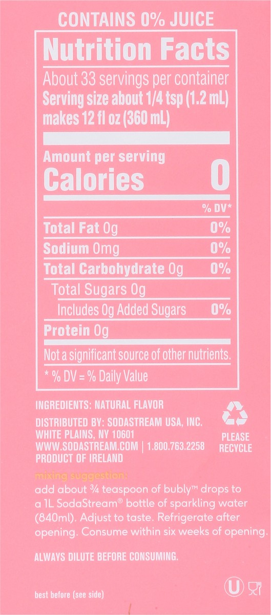slide 3 of 9, SodaStream Grapefruit Bubly Drops 1.36 fl oz, 1.36 fl oz