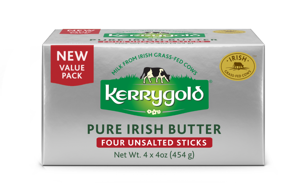 slide 1 of 1, Kerrygold Unsalted Irish Butter Sticks, 4 ct; 4 oz