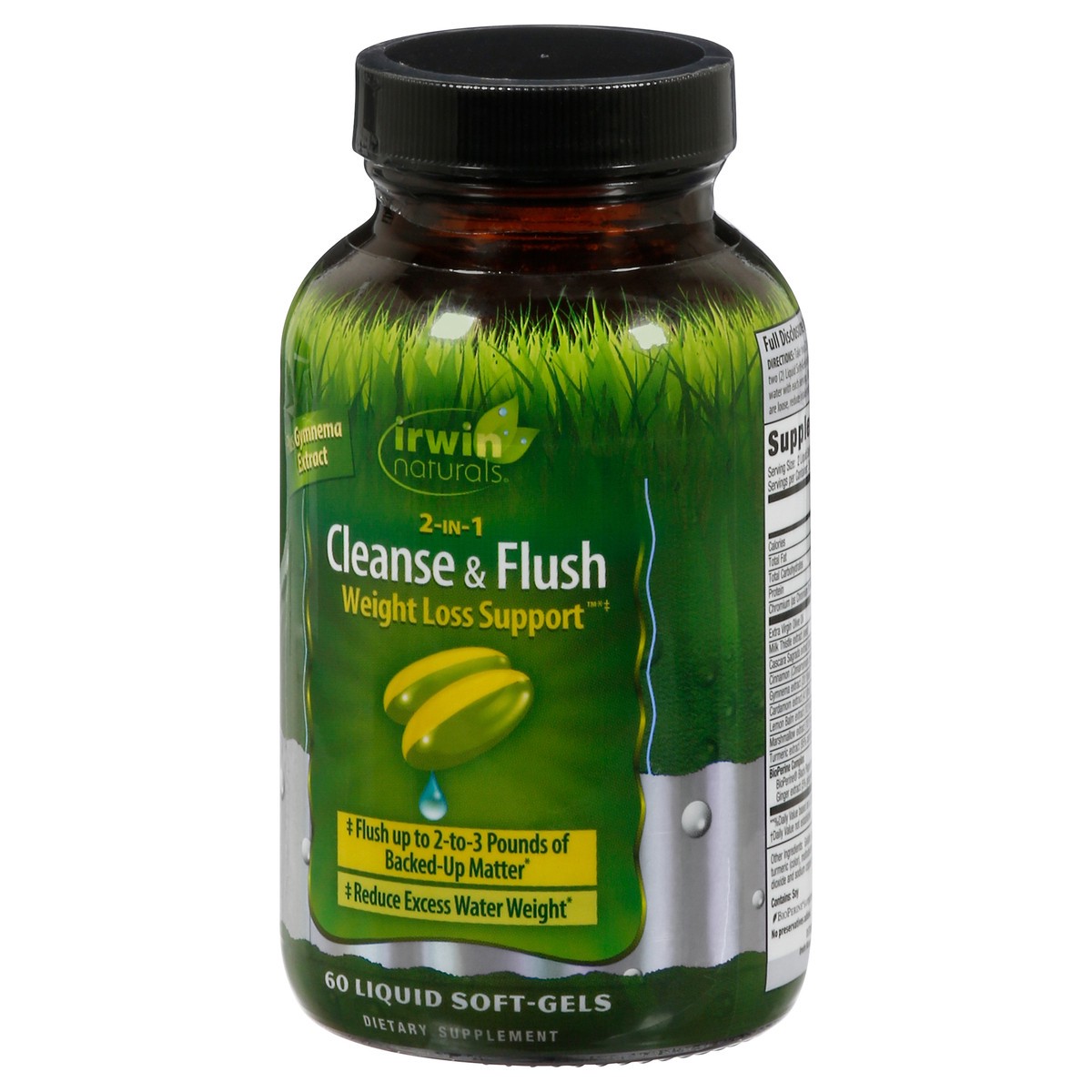 slide 2 of 9, Irwin Naturals 2-in-1 Cleanse & Flush 60 Liquid Soft-Gels, 60 ct