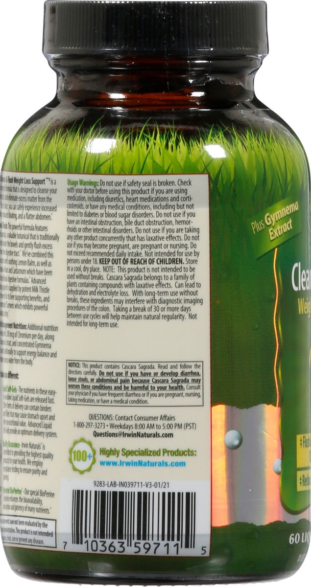 slide 8 of 9, Irwin Naturals 2-in-1 Cleanse & Flush 60 Liquid Soft-Gels, 60 ct