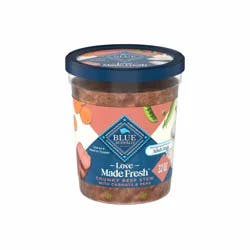 Blue Buffalo Love Made Fresh Dog Food, Refrigerated, Chunky Beef Stew With Carrots and Peas, Fresh Dog Food, Ready-To-Serve, 2-lb Tub