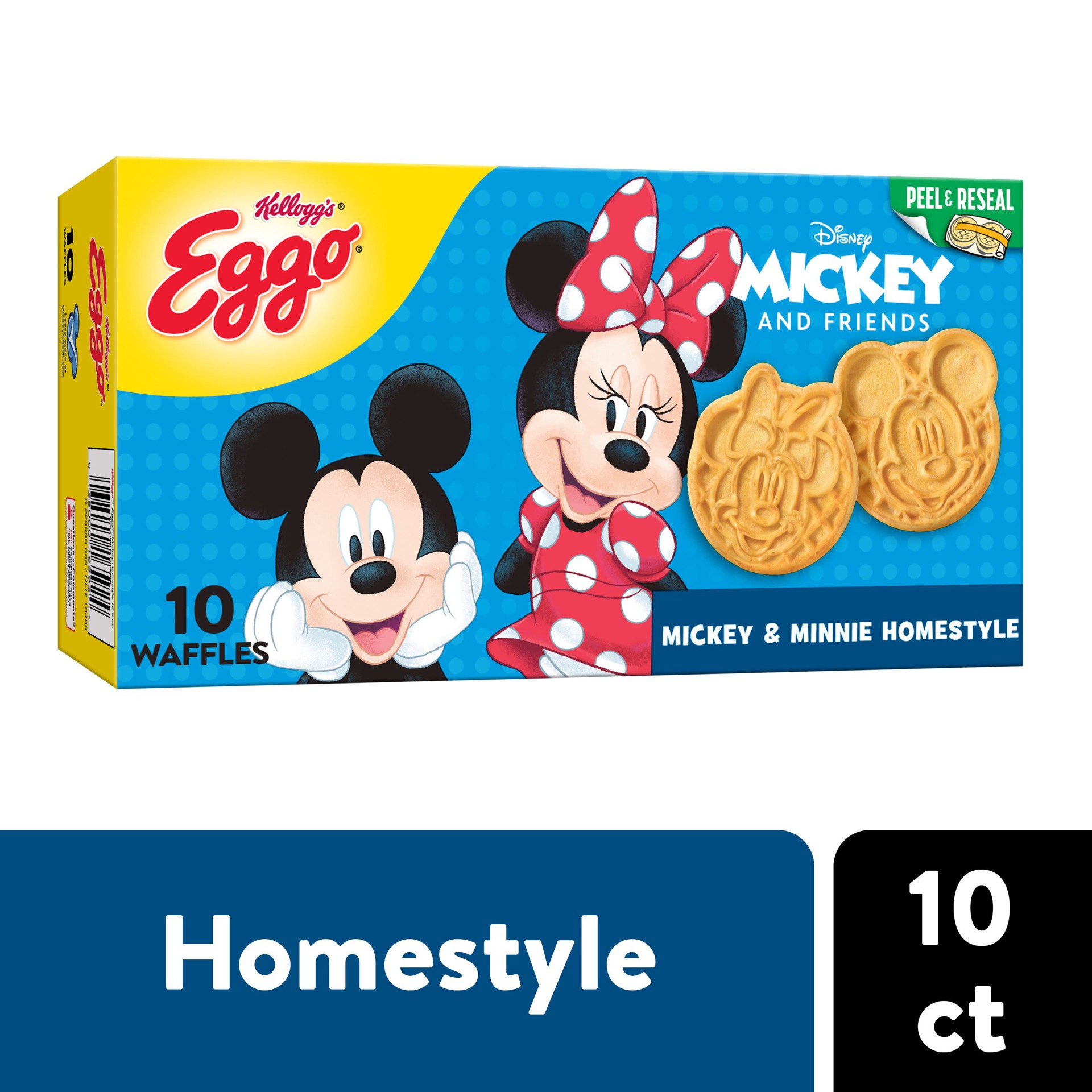 slide 1 of 5, Eggo MickeyMouse Frozen Homestyle Waffles, 12.3 oz