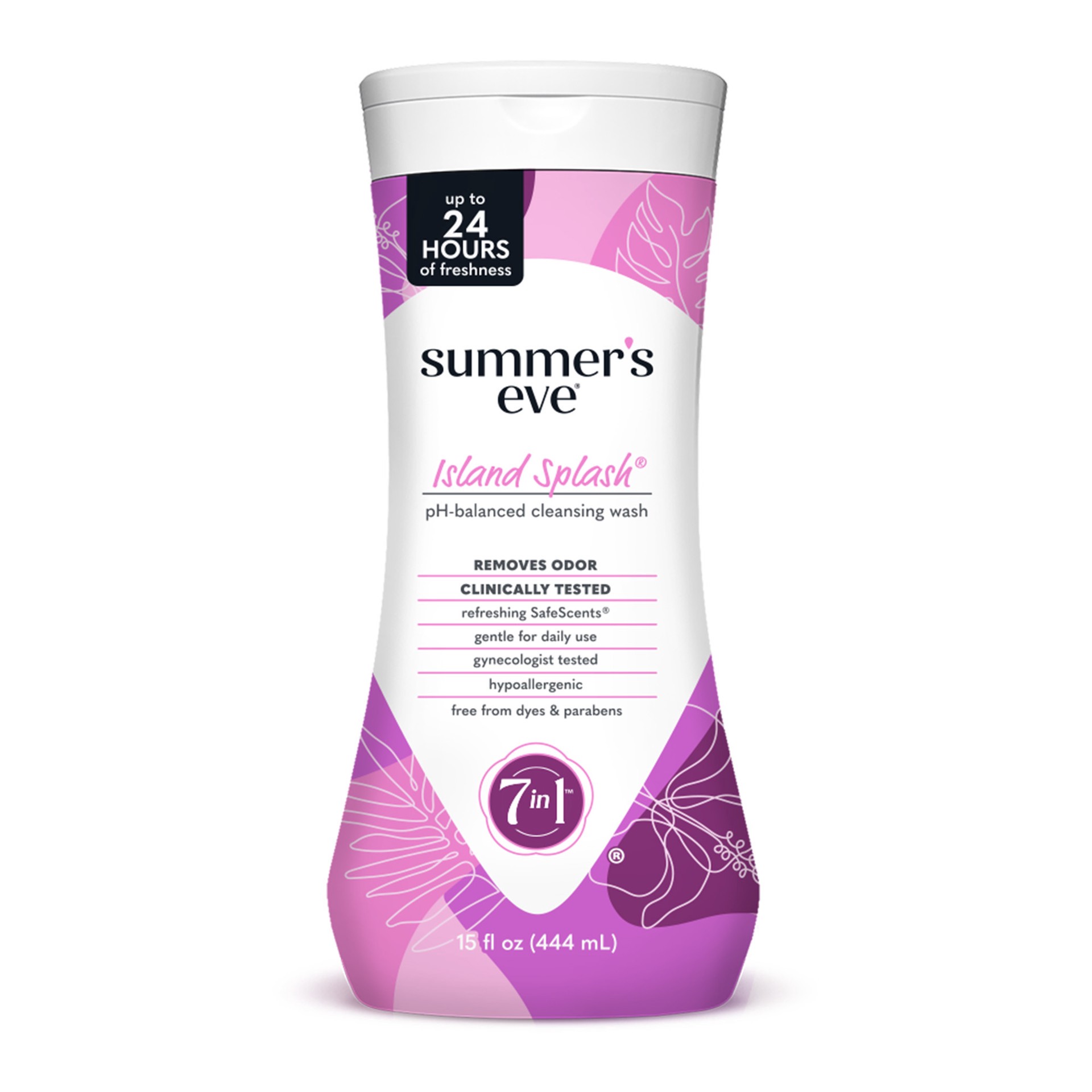 slide 1 of 3, Summer's Eve Summer''s Eve Island Splash Daily Feminine Wash, Removes Odor, pH Balanced, 15 fl oz, 15 oz