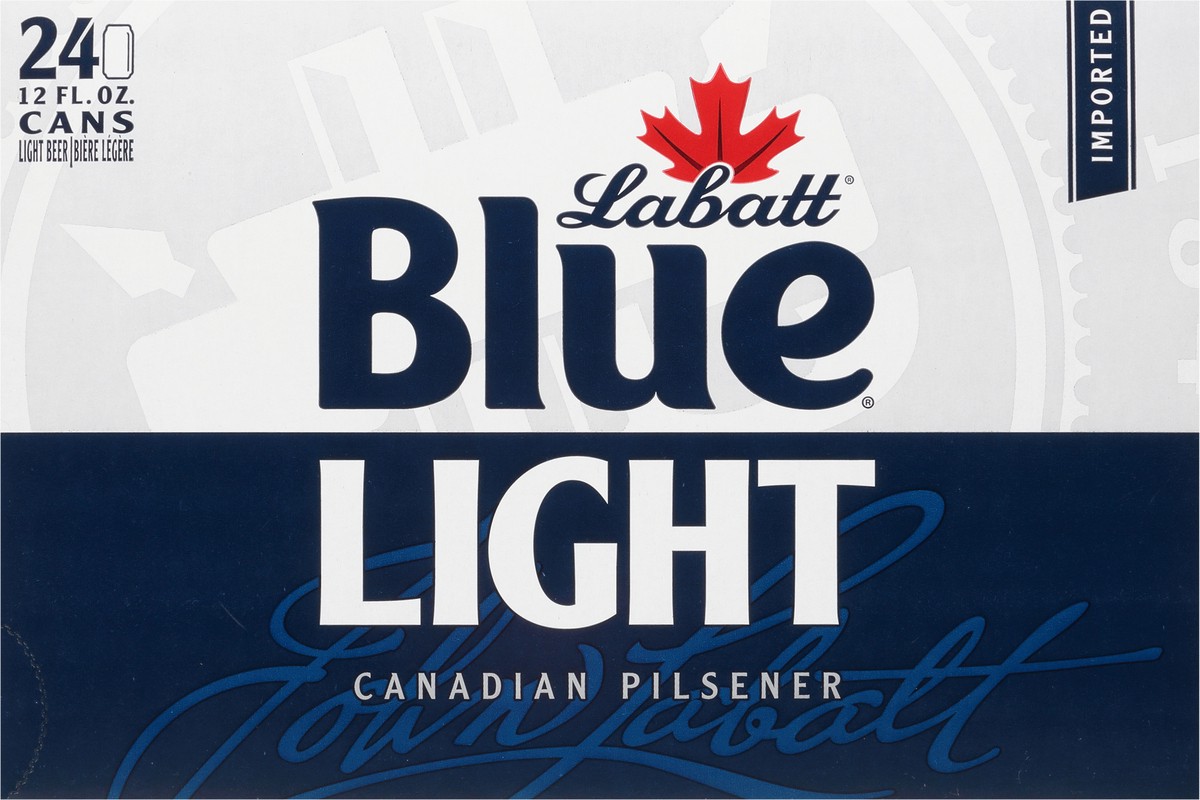 slide 3 of 13, Labatt Blue Light Canadian Pilsener Beer - 24pk/12oz Cans, 24 ct; 12 fl oz