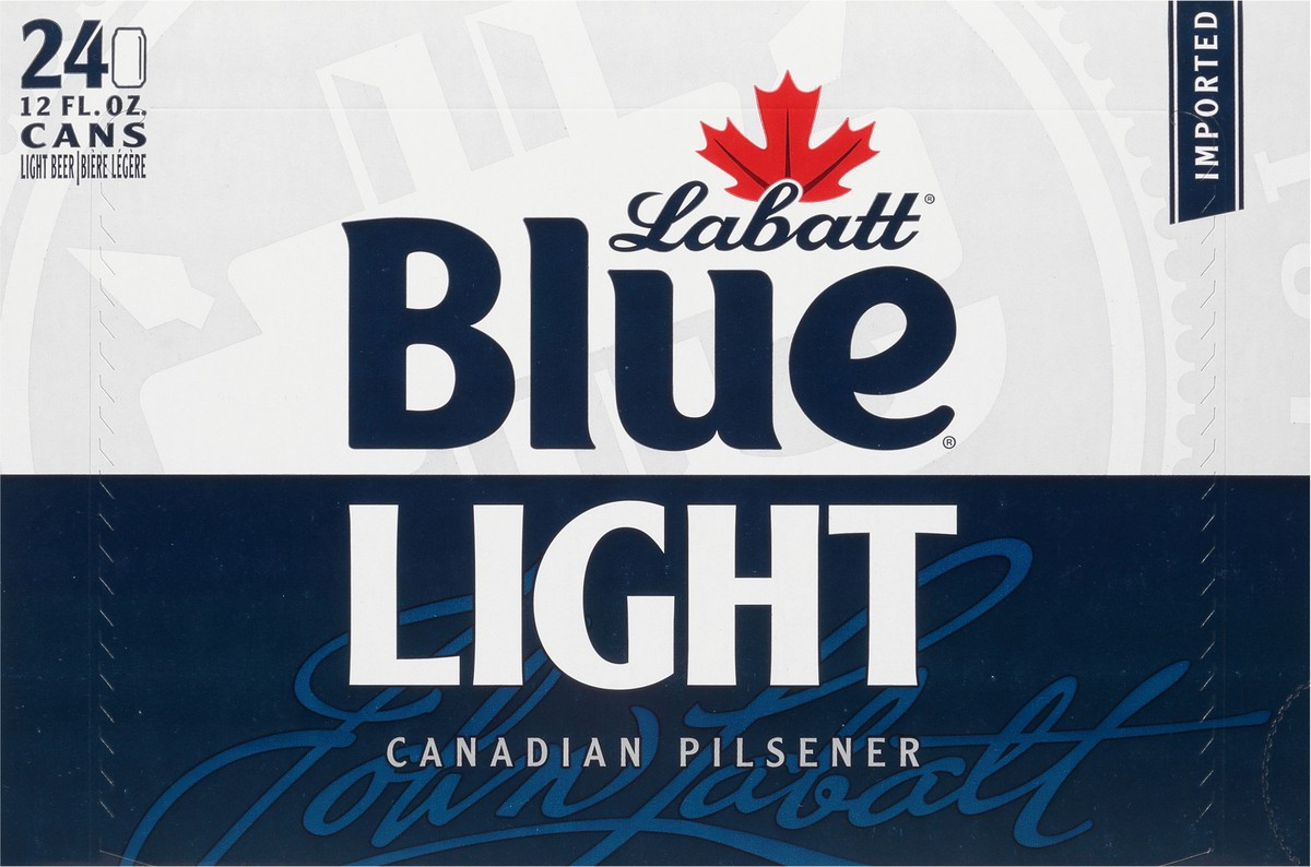 slide 9 of 13, Labatt Blue Light Canadian Pilsener Beer - 24pk/12oz Cans, 24 ct; 12 fl oz