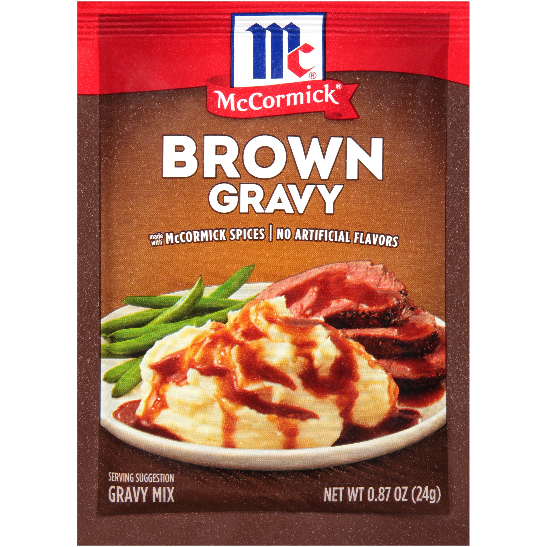 slide 1 of 7, McCormick Brown Gravy Mix, 0.87 oz