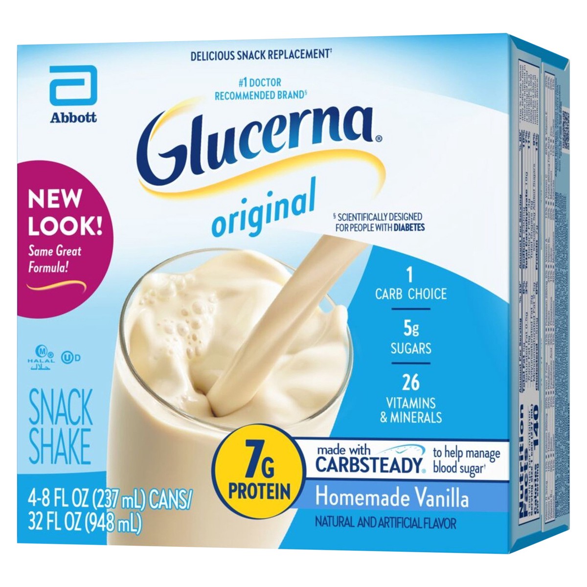 slide 4 of 4, Glucerna Snack Shake Vanilla, 4/8 oz