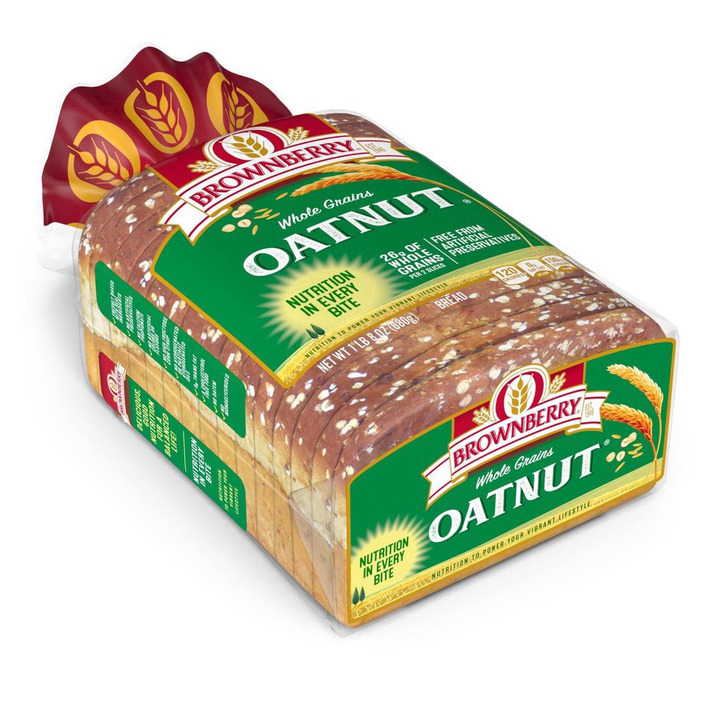slide 12 of 44, Brownberry Whole Grains Oatnut Bread, 24 oz, 1 ct