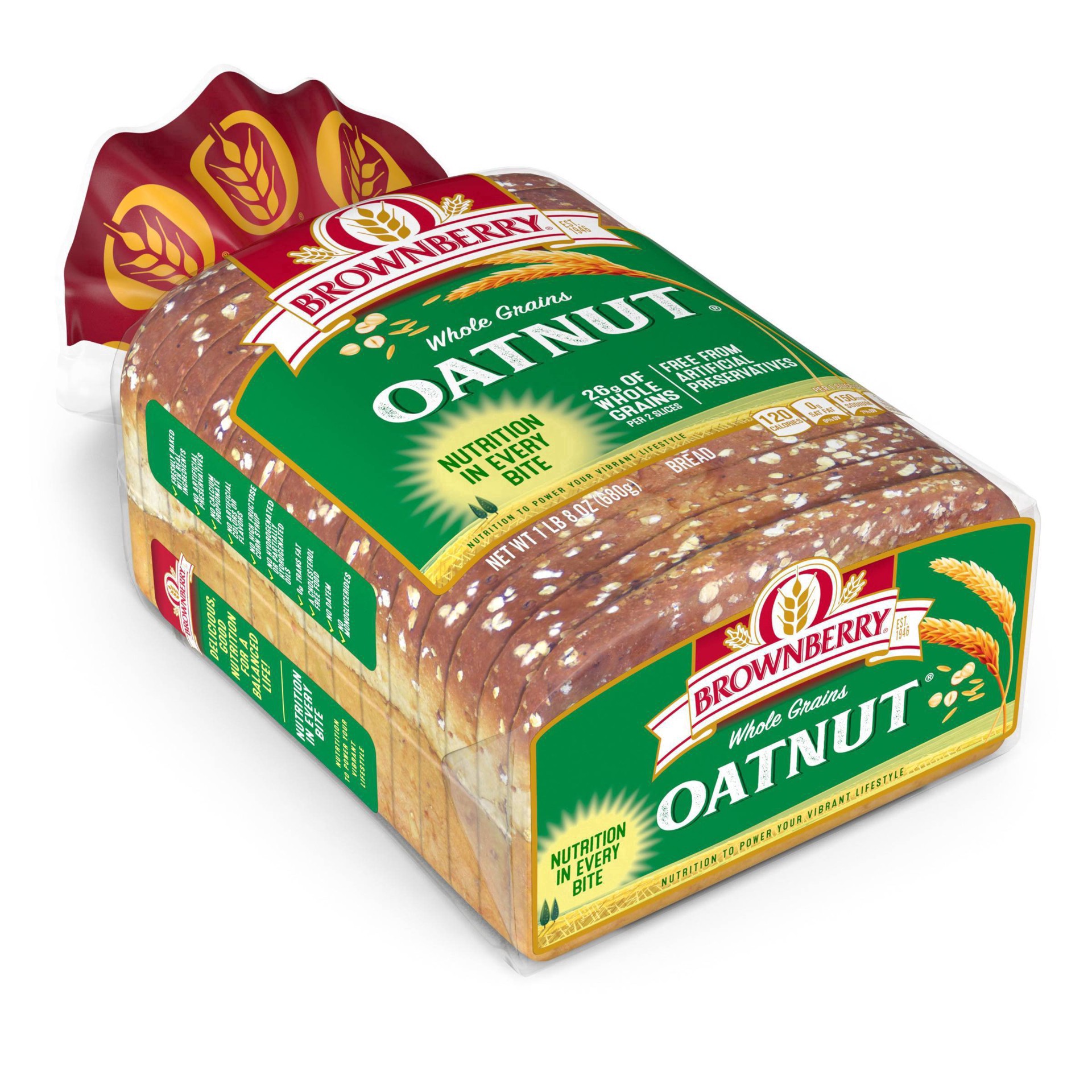 slide 6 of 44, Brownberry Whole Grains Oatnut Bread, 24 oz, 1 ct