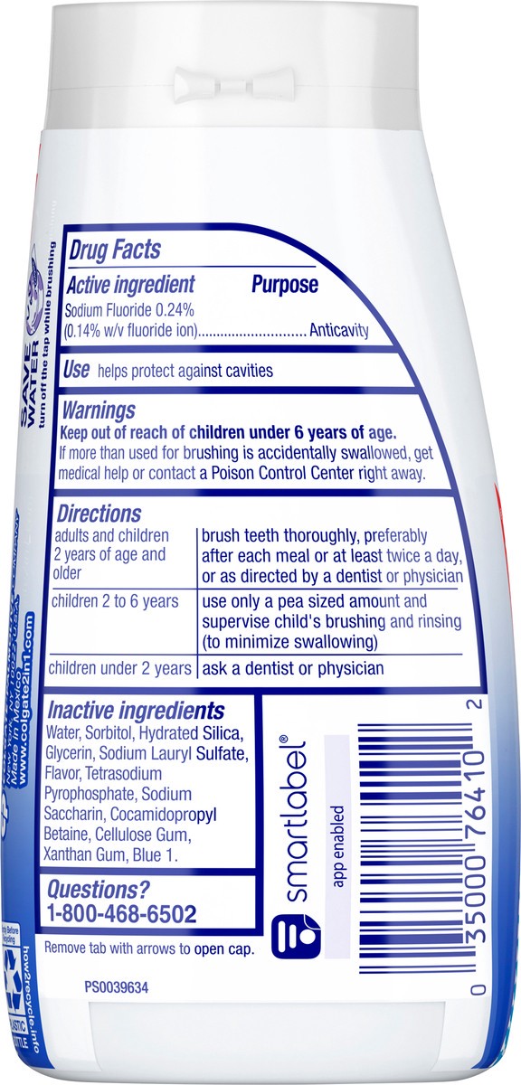 slide 5 of 7, Colgate 2-in-1 Whitening Toothpaste Gel And Mouthwash, 4.6 oz