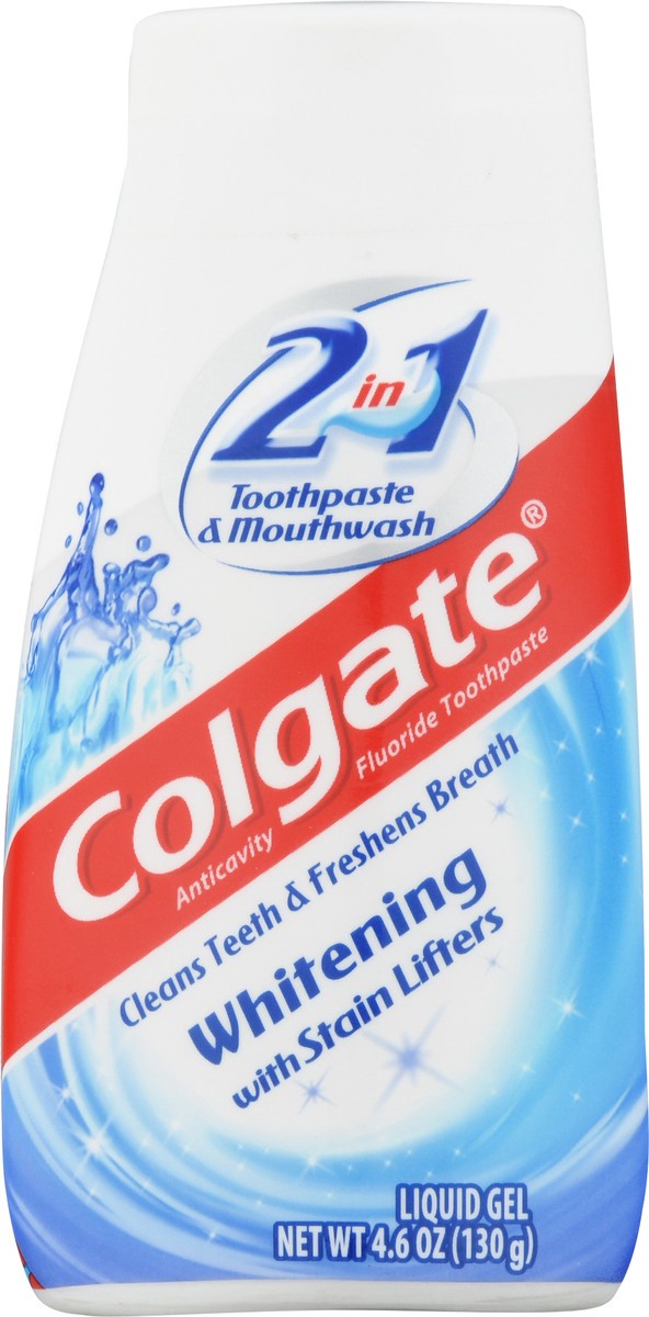 slide 6 of 7, Colgate 2-in-1 Whitening Toothpaste Gel And Mouthwash, 4.6 oz
