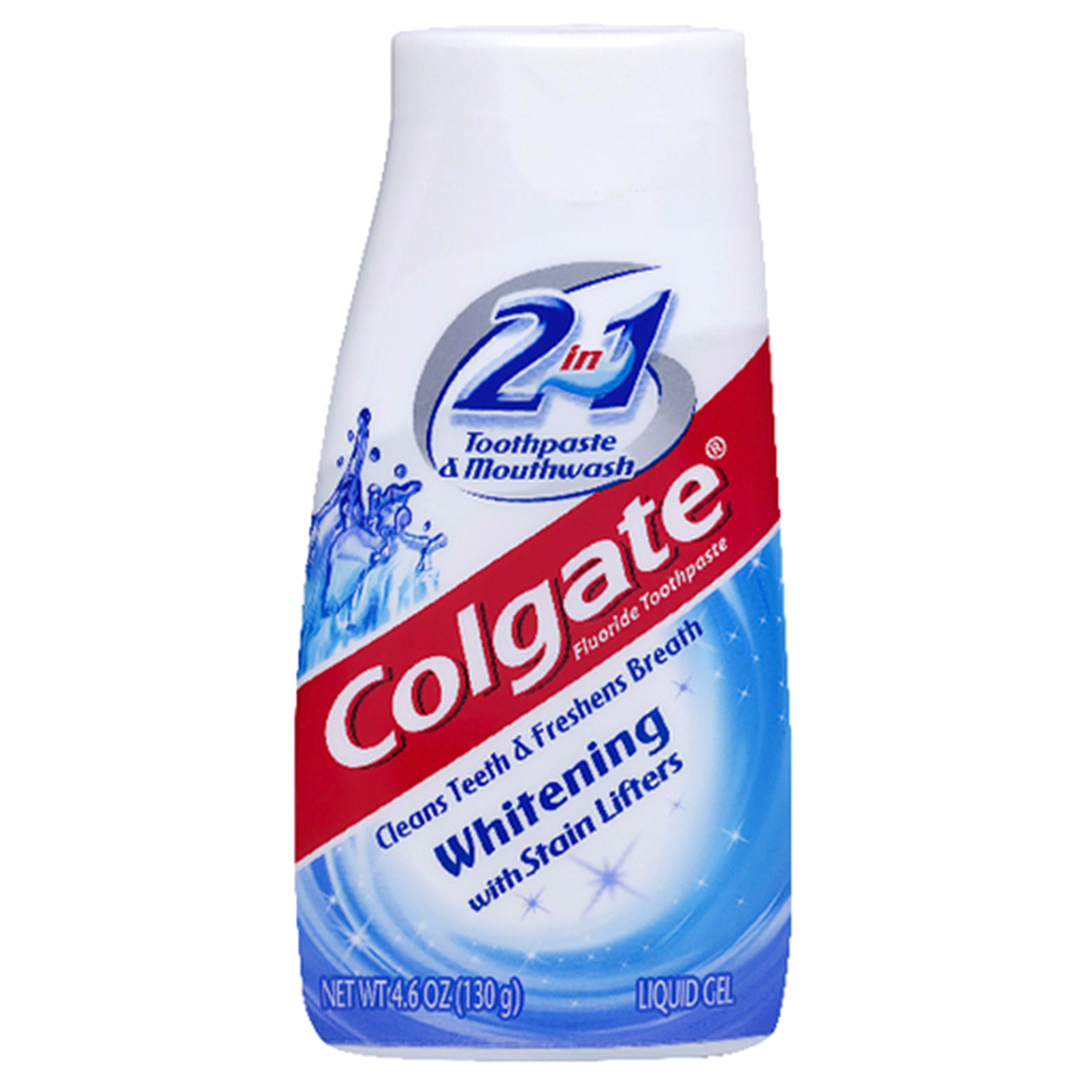 slide 1 of 7, Colgate 2-in-1 Whitening Toothpaste Gel And Mouthwash, 4.6 oz