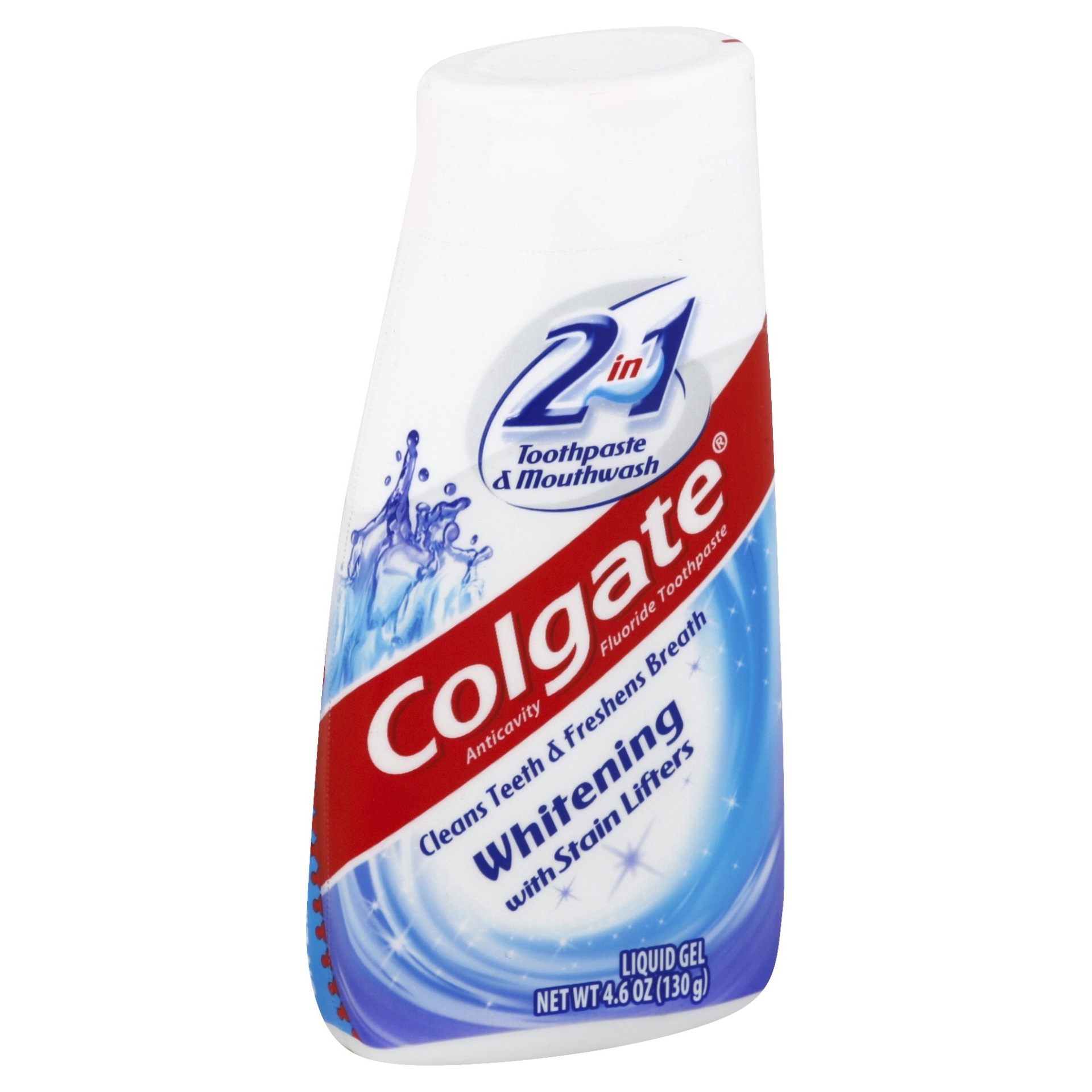 slide 1 of 2, Colgate Toothpaste Anticavity Fluoride Toothpaste & Mouthwash Whitening With Stain Lifters Liquid Gel, 4.6 oz
