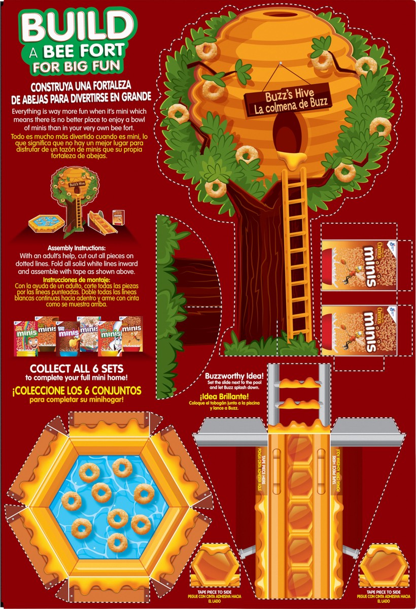 slide 4 of 13, Cheerios Honey Nut Cheerios Minis Breakfast Cereal, Made with Whole Grains, 10.8 oz, 10.8 oz