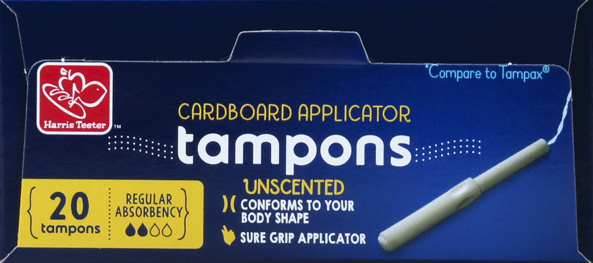 slide 2 of 5, Harris Teeter Cardboard Applicator Tampons - Regular, 20 ct