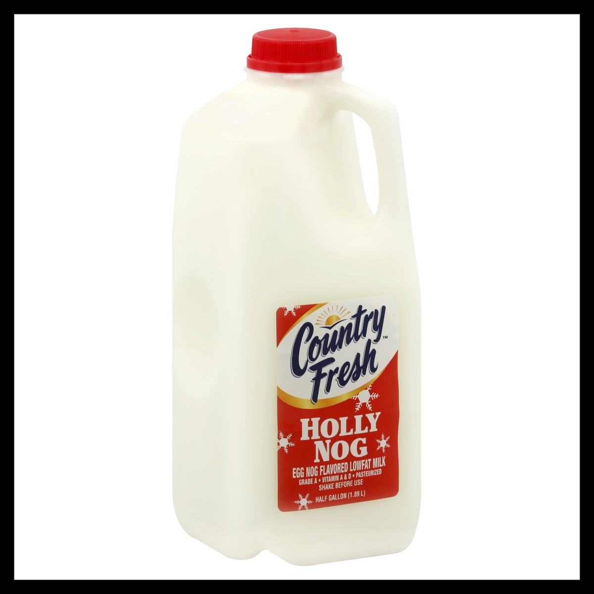slide 2 of 4, Country Fresh Holly Nog, Lowfat Egg Nog Flavored Dairy Beverage Half Gallon - 1 Jug, 1 ct
