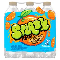 Splash Refresher Mandarin Orange Flavored Water, 16.9 fl oz, 6 Pack