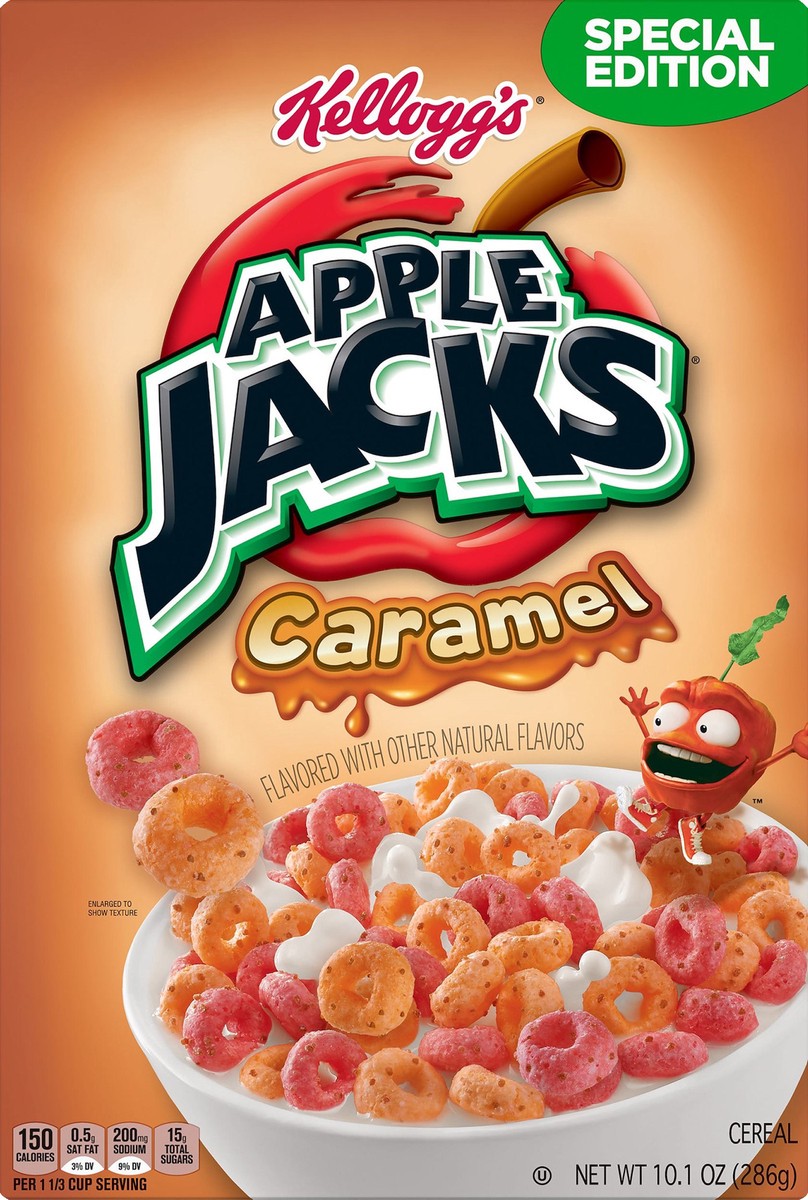 slide 7 of 7, Apple Jacks Kellogg's Apple Jacks Breakfast Cereal Caramel, 10.1 oz, 10.1 oz