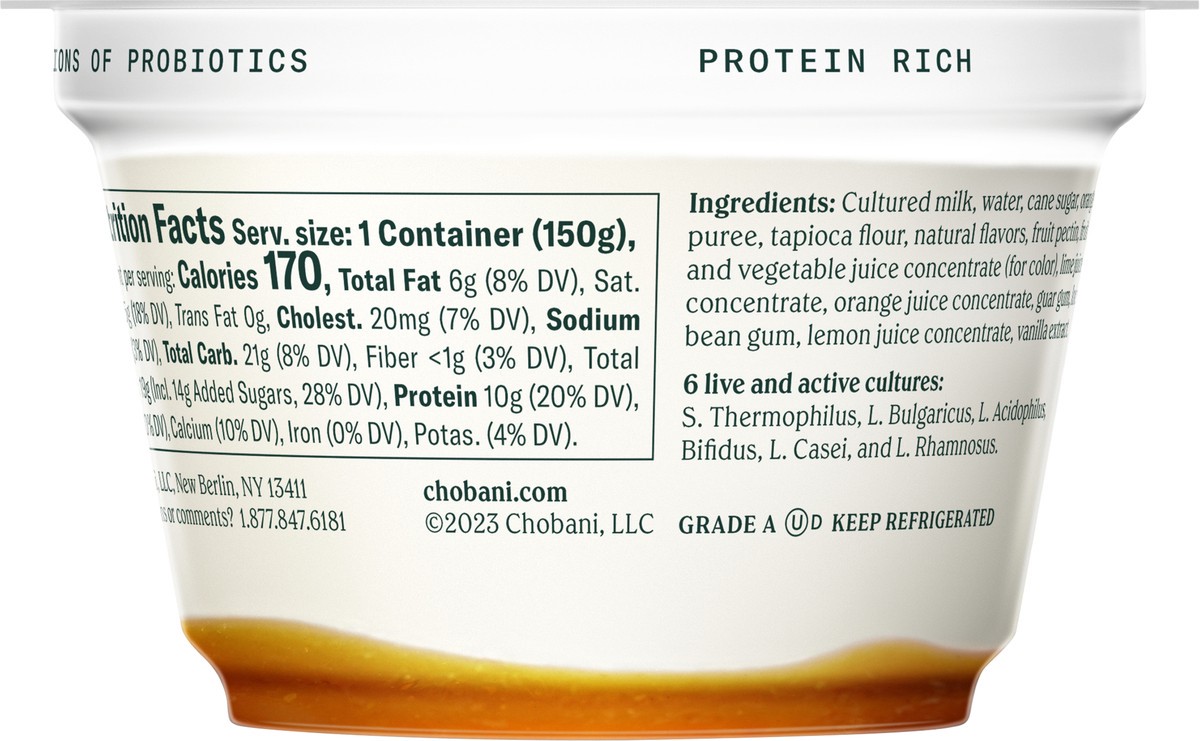 slide 3 of 13, Chobani Yogurt, Greek, Orange Cream Pop, 5.3 oz