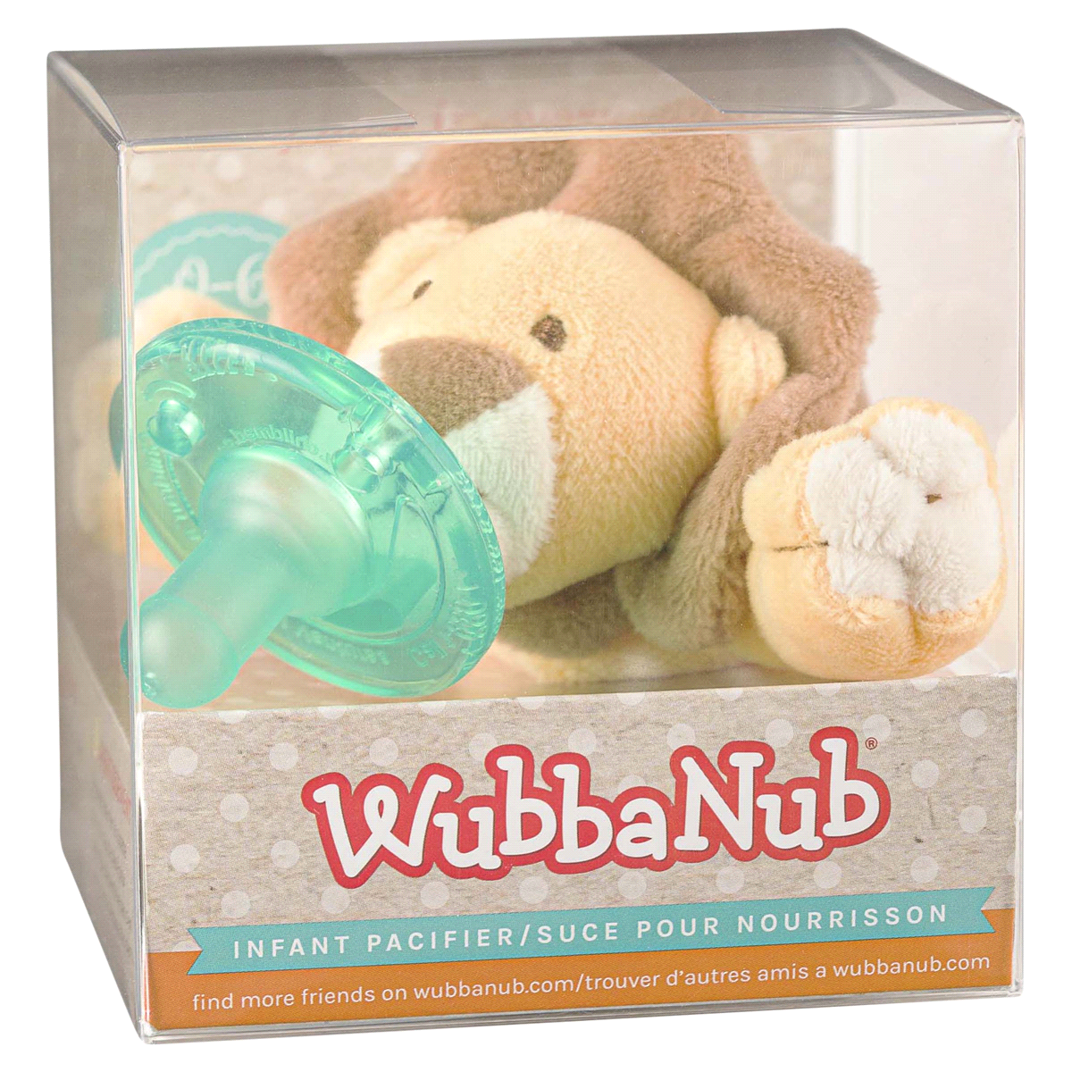 slide 1 of 1, WubbaNub Baby Lion Infant Pacifier, 1 ct