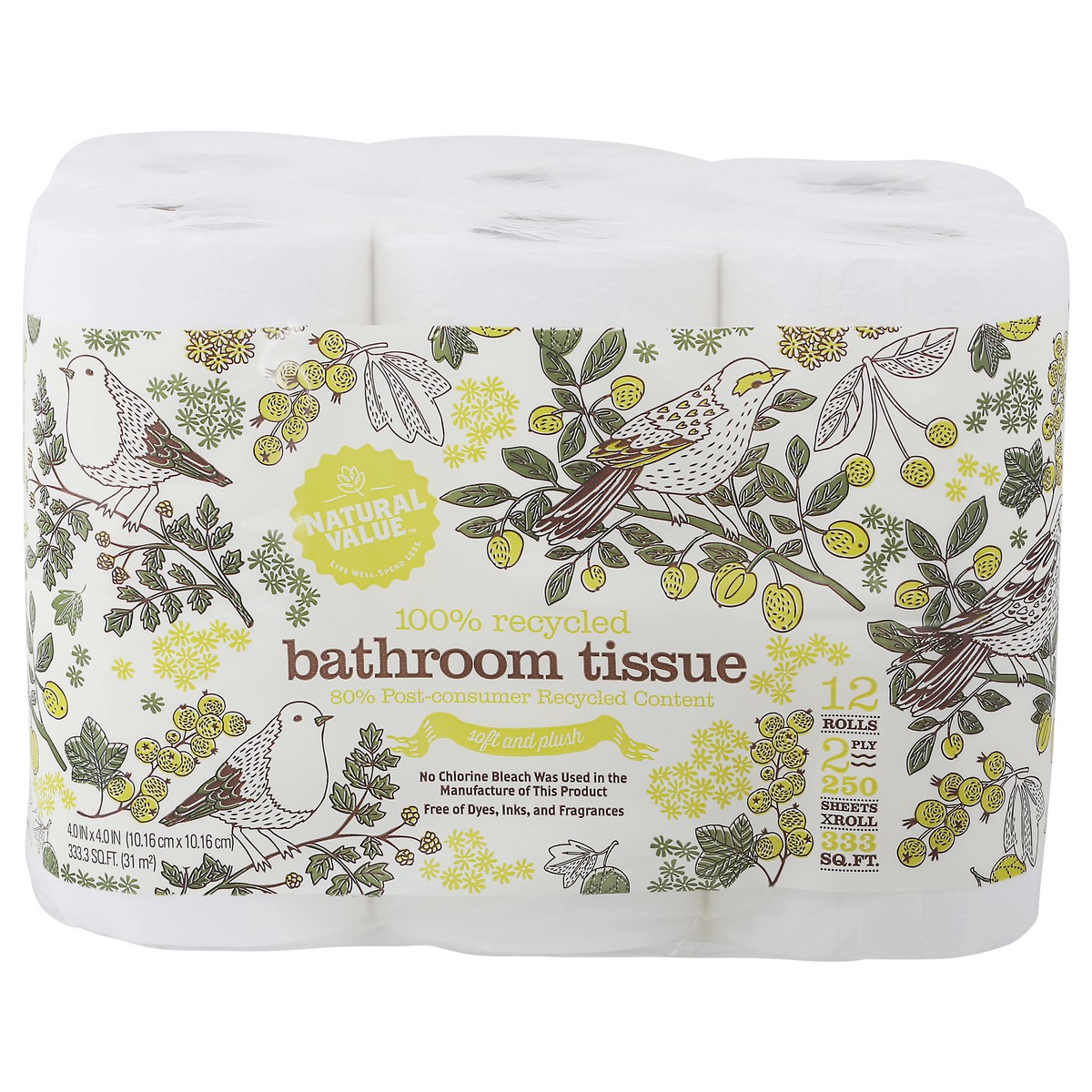 slide 4 of 11, Natural Value Sustainable Bath Tissue, 12 ct