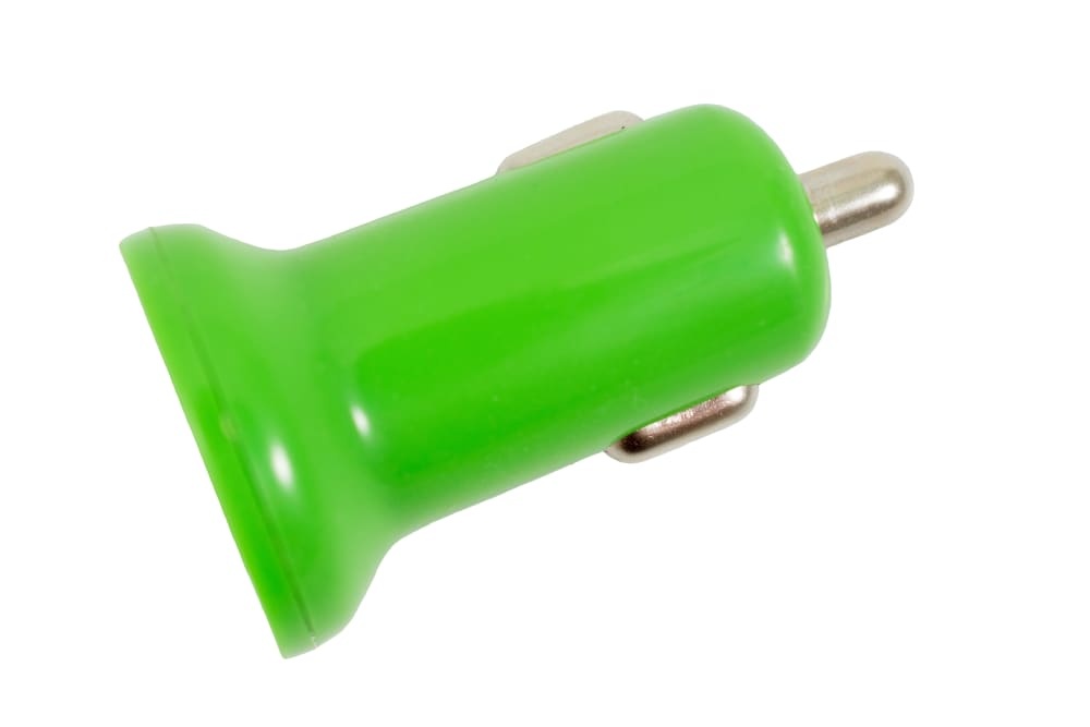 slide 1 of 1, CellCandy Dual USB Car Charger - Sour Apple Green, 1 ct