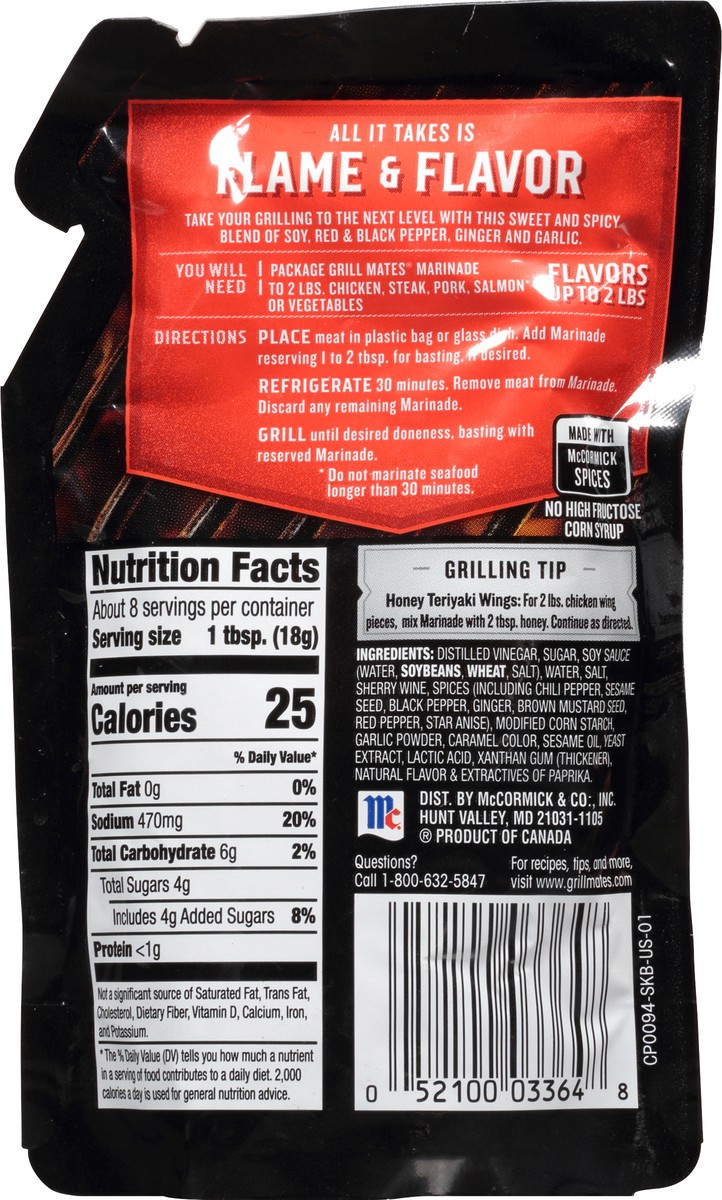 slide 3 of 11, McCormick Grill Mates 7 Spice Teriyaki Single Use Marinade, 5 oz, 5 oz