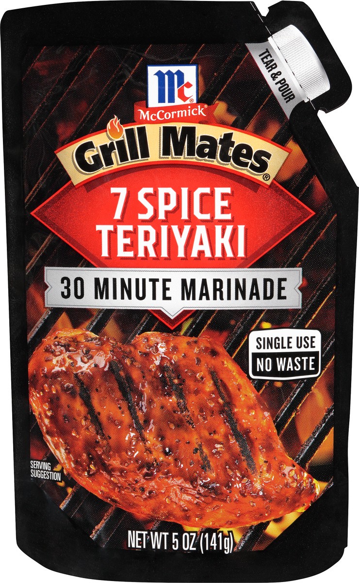 slide 11 of 11, McCormick Grill Mates 7 Spice Teriyaki Single Use Marinade, 5 oz, 5 oz