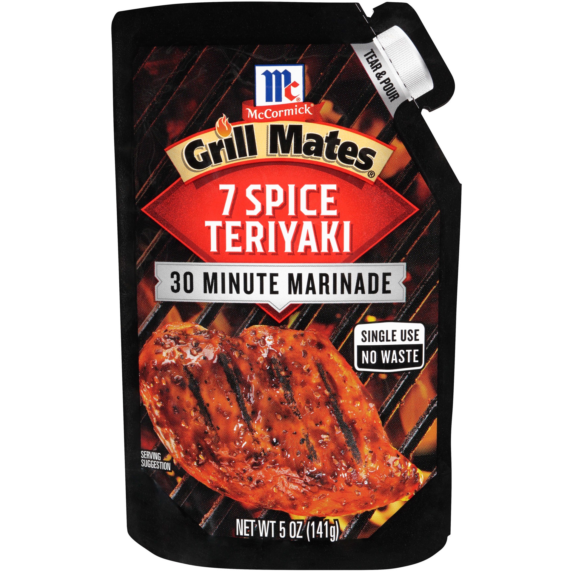 slide 1 of 11, McCormick Grill Mates 7 Spice Teriyaki Single Use Marinade, 5 oz, 5 oz