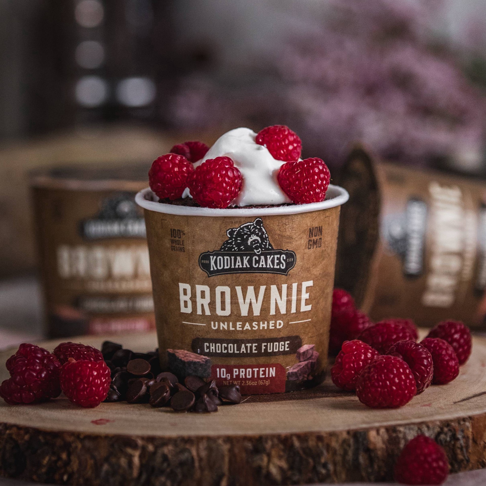 slide 9 of 9, Kodiak Cakes Brownie Cup, Chocolate Fudge, 2.36 oz, 2.35 oz