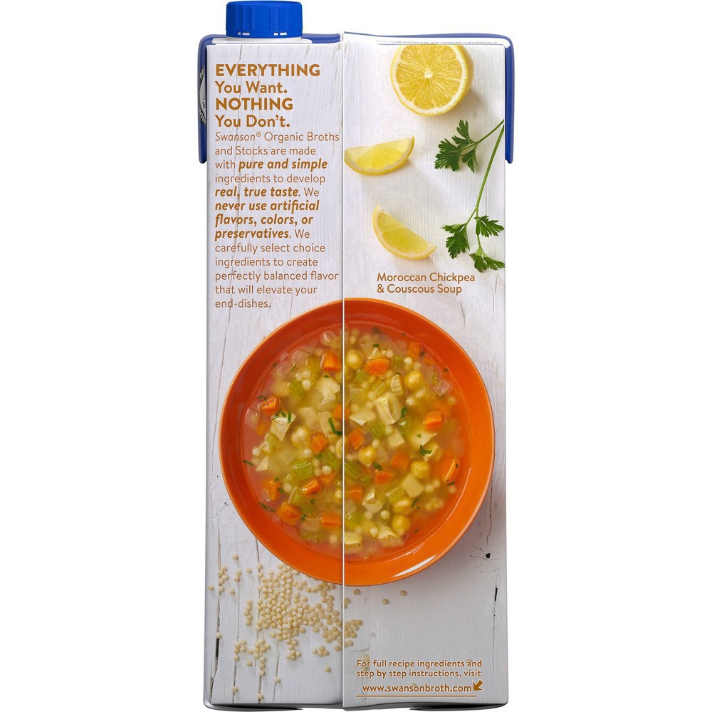 slide 27 of 34, Swanson 100% Natural Low Sodium Organic Chicken Broth, 32 oz Carton, 32 oz