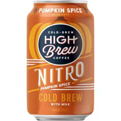 High Brew Pumpkin Spice Nitro Cold Brew With Milk
