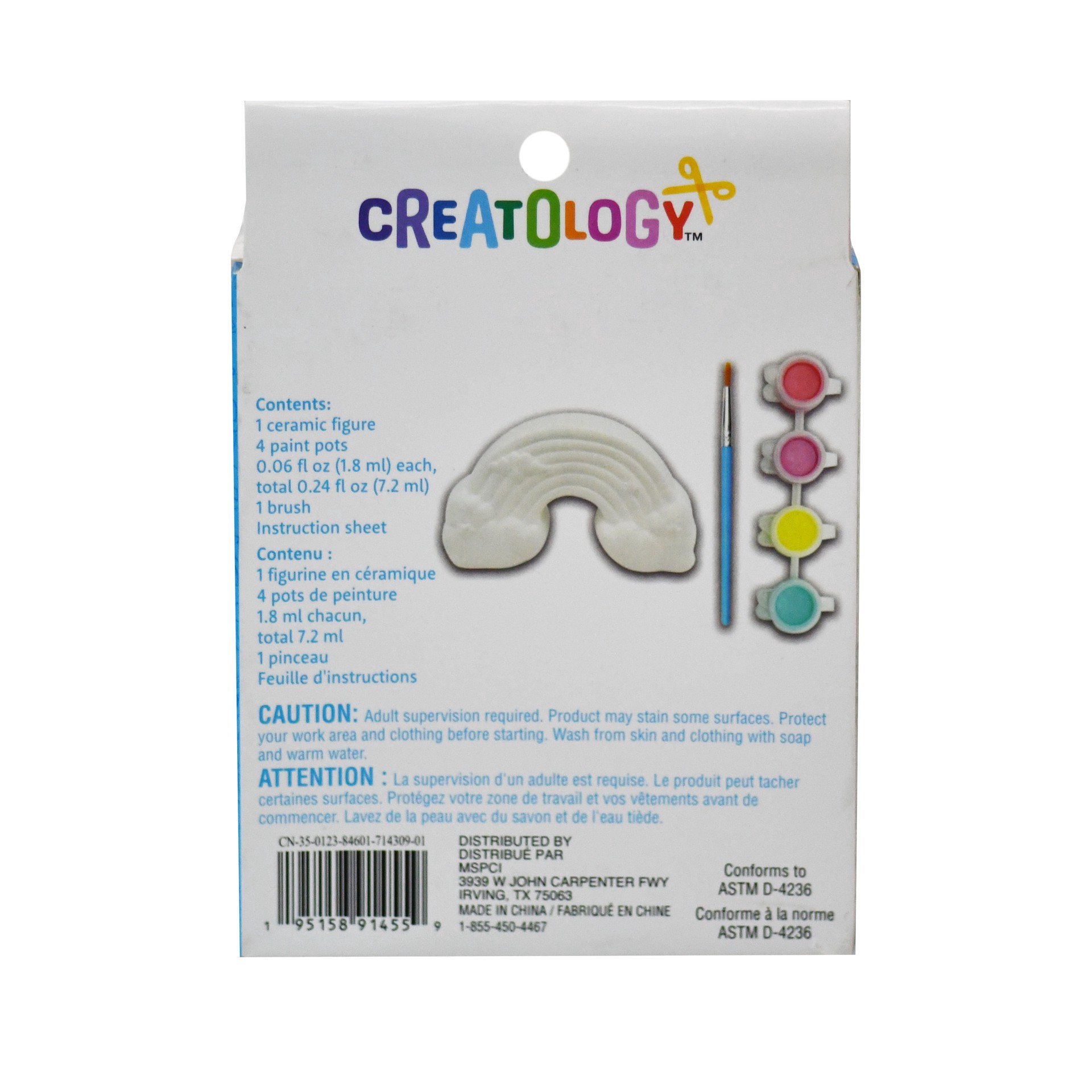slide 3 of 3, Color Your Own 3d Ceramic Rainbow Kit By Creatology, 4.02 in x 2.05 in x 5.82 in