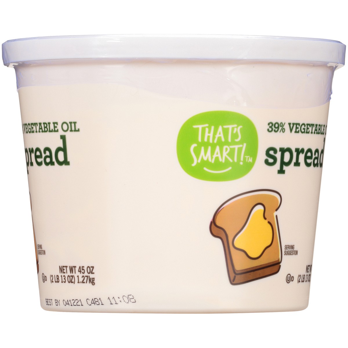 slide 5 of 15, That's Smart! 39% Vegetable Oil Spread, 45 oz