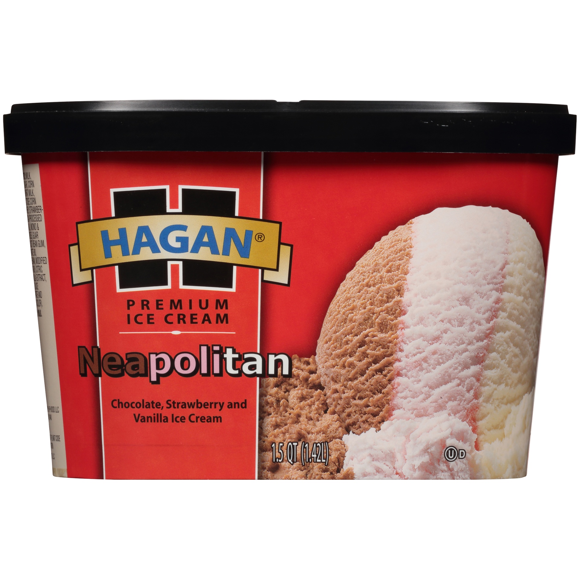 slide 2 of 7, Hagan Neapolitan Premium Ice Cream, 1.5 qt