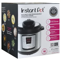 Instant Pot LUX60 Black Stainless Steel 6 Qt 6-in-1 Multi-Use Programmable  Pressure Cooker 