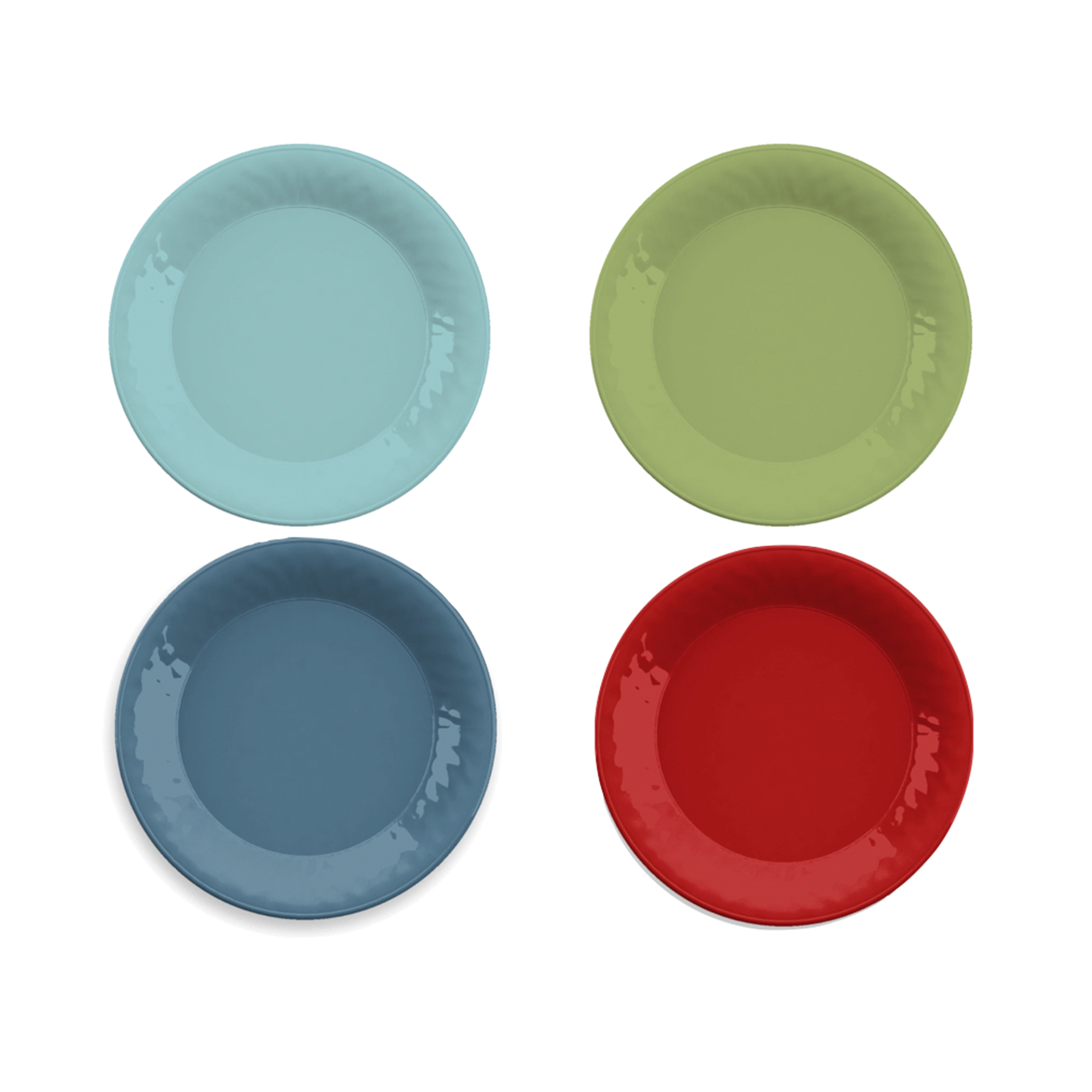 slide 1 of 1, PP Dinner Plates - Assorted Colors, 4 ct; 10.5 in