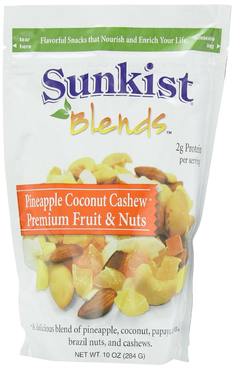 slide 1 of 1, Sunkist Pineapple Coconut Cashew Trial Mixes, 10 oz