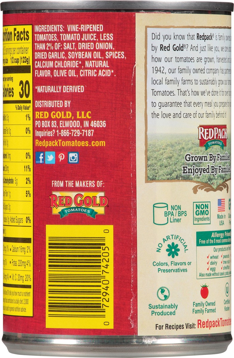 slide 3 of 7, Redpack Diced Tomatoes, 14.5 oz