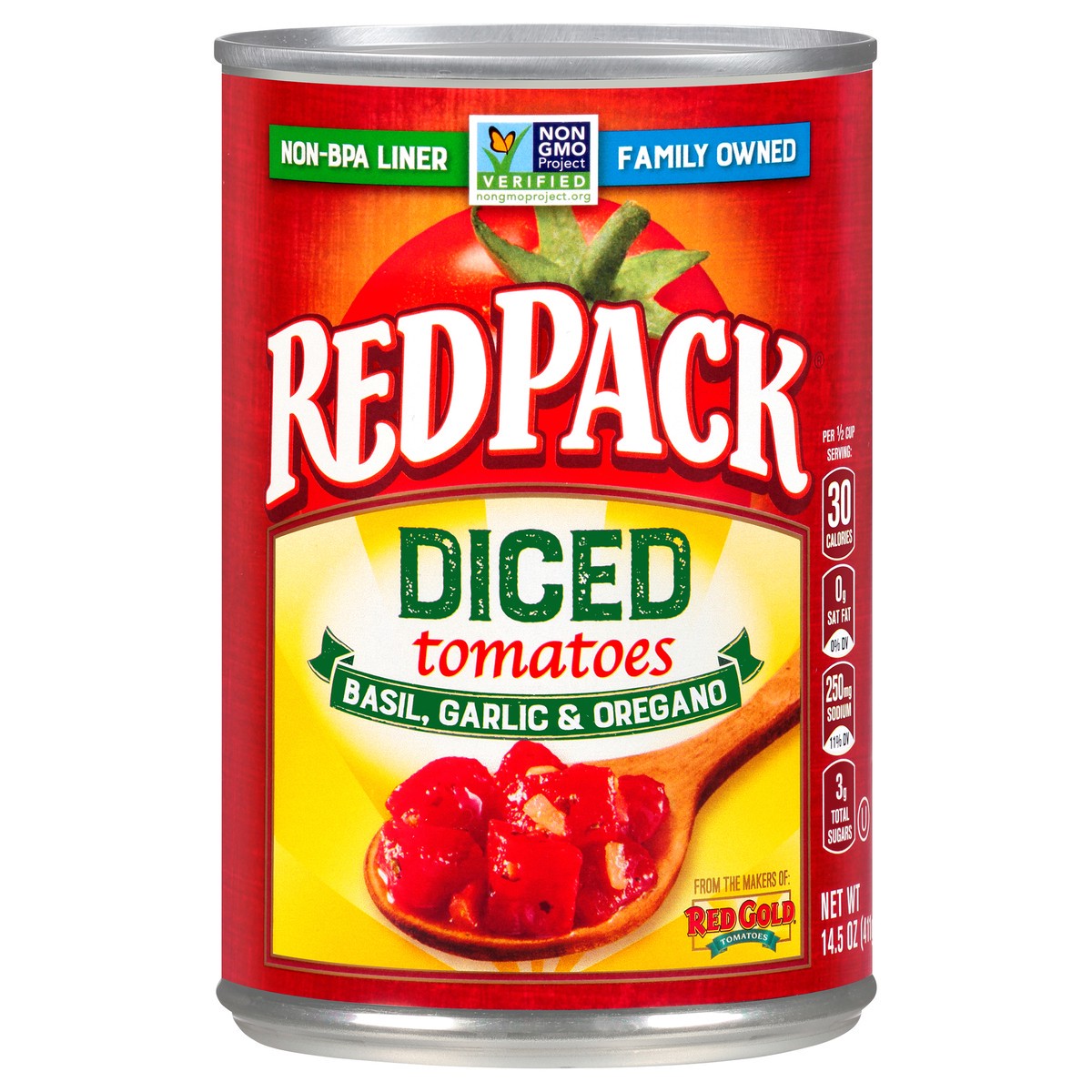 slide 1 of 7, Redpack Diced Tomatoes, 14.5 oz