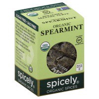 slide 1 of 1, Spicely Organic Spices Spearmint Ecobox, 0.1 oz