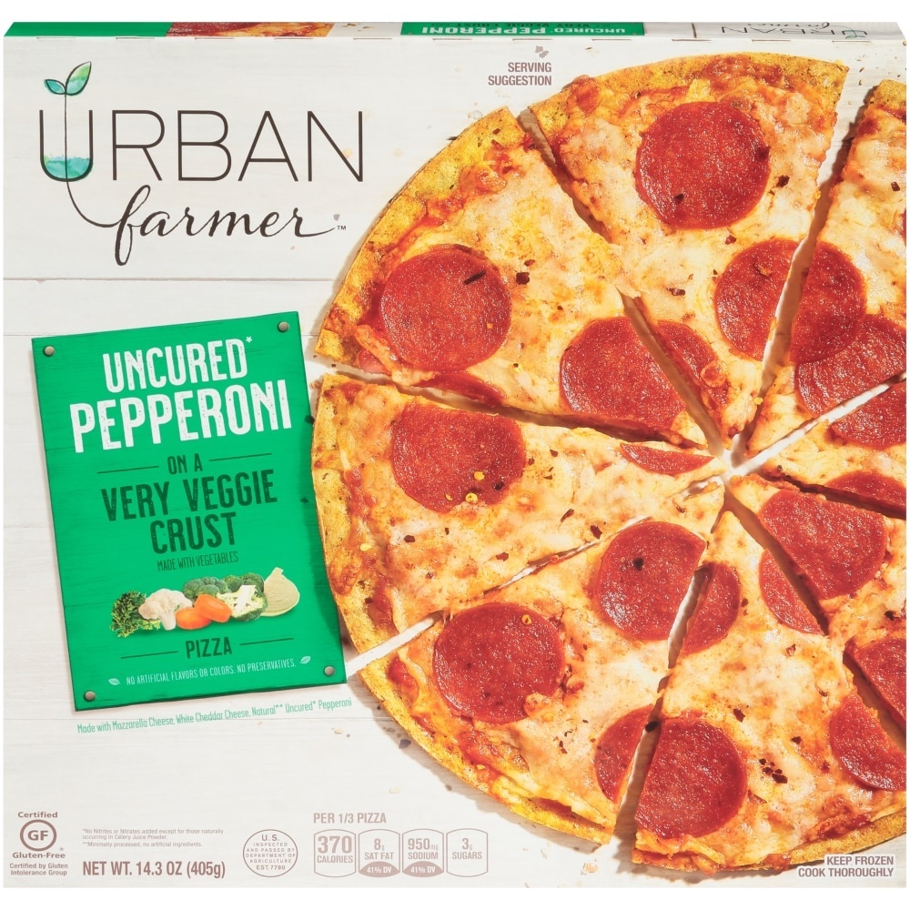 slide 1 of 1, Urban Farmer Uncured Pepperoni On A Very Veggie Crust Pizza, 14.3 oz