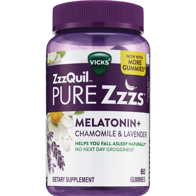 slide 1 of 1, Pure Zzzs Melatonin+Chamomile & Lavender Gummies, 60 ct