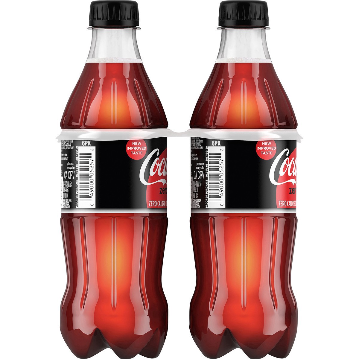 slide 8 of 8, Coca-Cola Zero Sugar Soda Soft Drink, 16.9 fl oz Bottles, 6 Pack, 6 ct; 16.9 fl oz