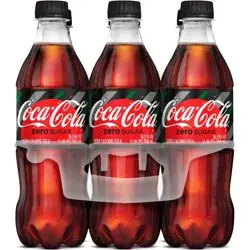 Coke Zero Sugar Soda Bottles - 6 ct; 16.9 fl oz
