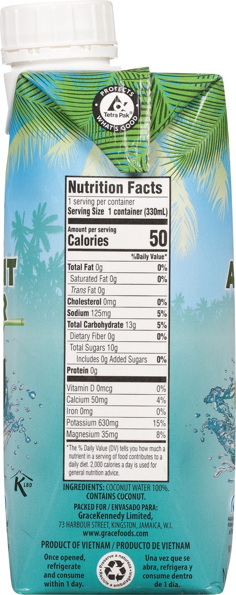 slide 11 of 14, Grace Coconut Water No Pulp - 330 ml, 330 ml